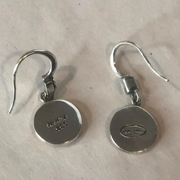 LOIS HILL Yin Yang Granulated Cutout Sterling Silver Oxidized Drop Earrings